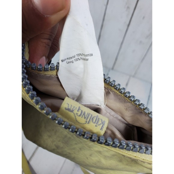 Kipling tan beige neutral Alvar Crossbody Purse Bag No monkey Yellow - Picture 13 of 15